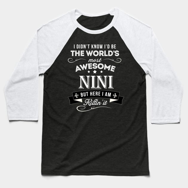 World's Most Awesome Uncle Vintage T-Shirt,Funny Uncle Shirt NINI Baseball T-Shirt by ErsanAhmetees